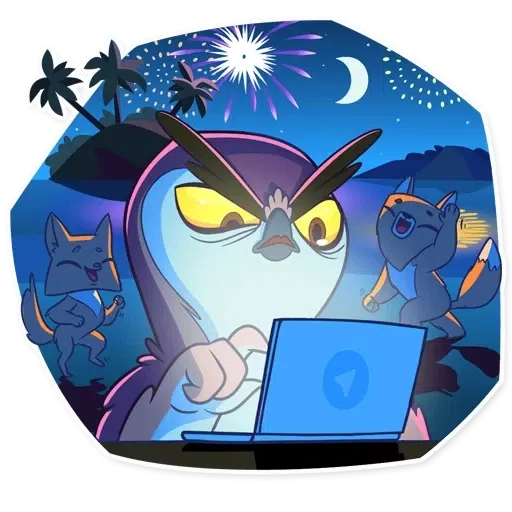 Freelancer Owl 1- Sticker