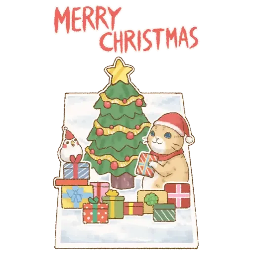 貓咪日和 經典聖誕大貼圖 (新年) - Sticker 2