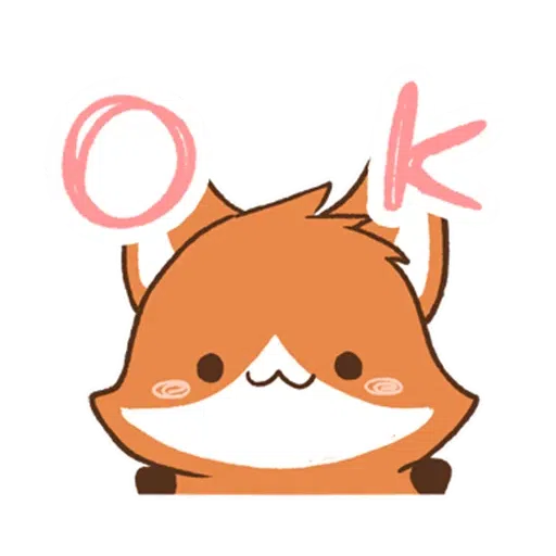 cute orange fox - Sticker 3