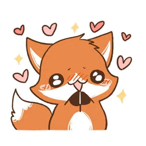 cute orange fox - Sticker 8