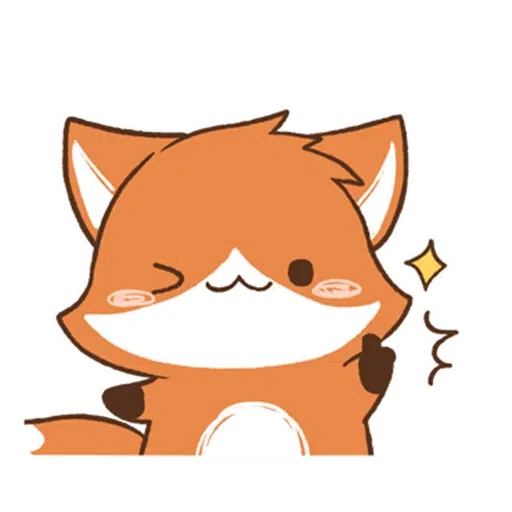cute orange fox - Sticker 2
