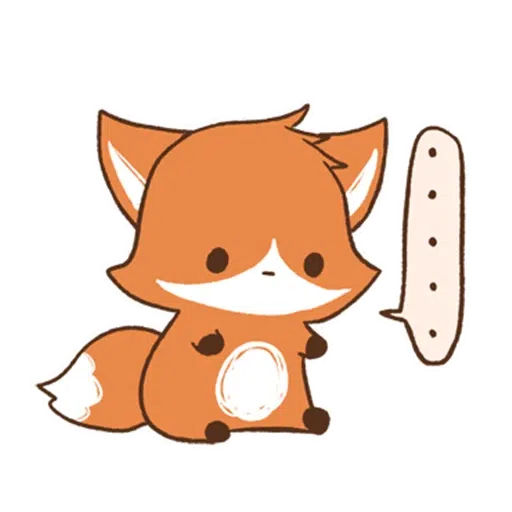cute orange fox - Sticker 6