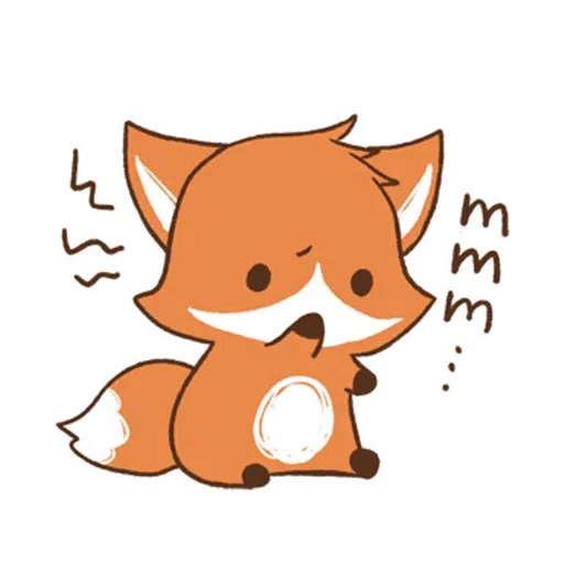 cute orange fox - Sticker 5