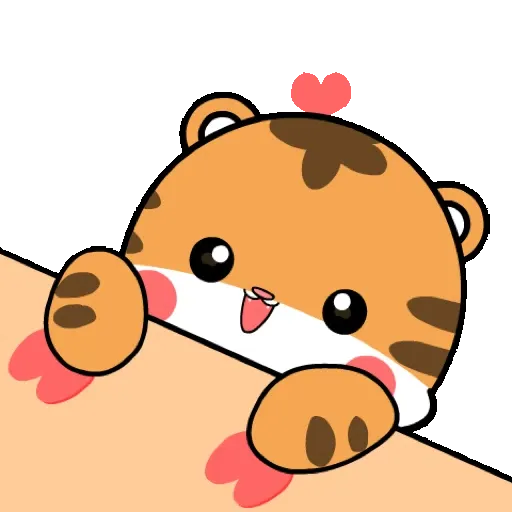 Lovely tiger   Pop-up stickers GIF* - Sticker