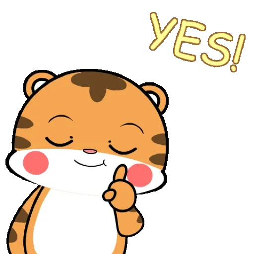Lovely tiger   Pop-up stickers GIF* - Sticker 6