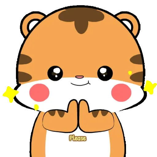 Lovely tiger   Pop-up stickers GIF* - Sticker 8