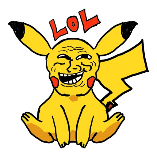Pikachu Troll pack 2- Sticker