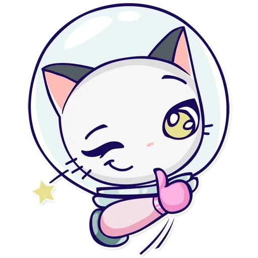 Astro Kitty - Sticker 3