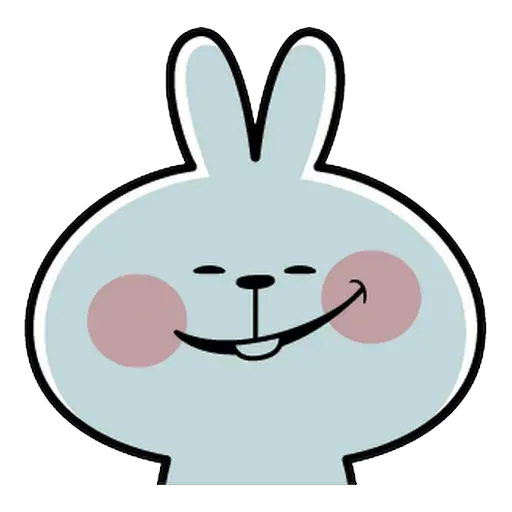 Spoiled rabbit face 2- Sticker